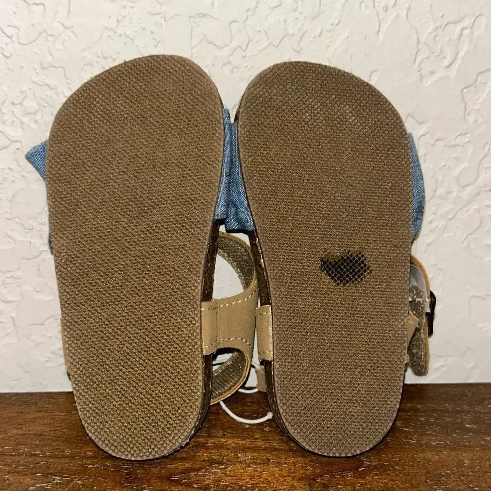 Carter’s Bow Slip On Self-Attached Strap Sandal Shoes Carters